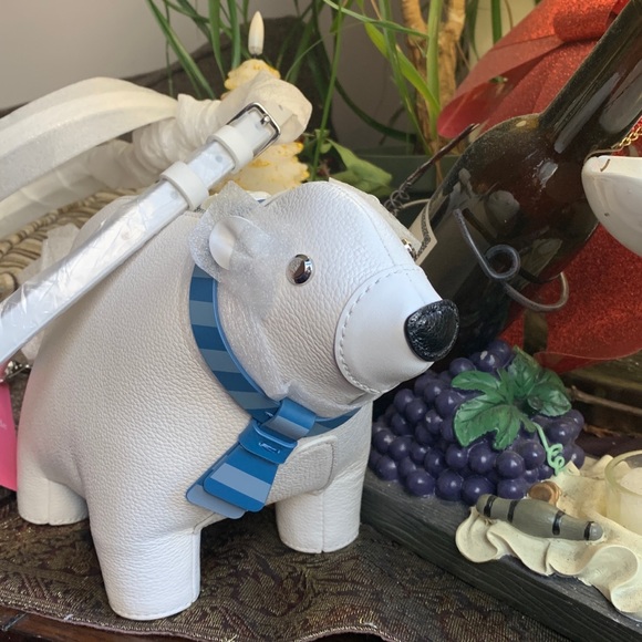 RARE🔥Authentic KATE SPADE Leather BEAR zip top Crosby - Picture 2 of 14